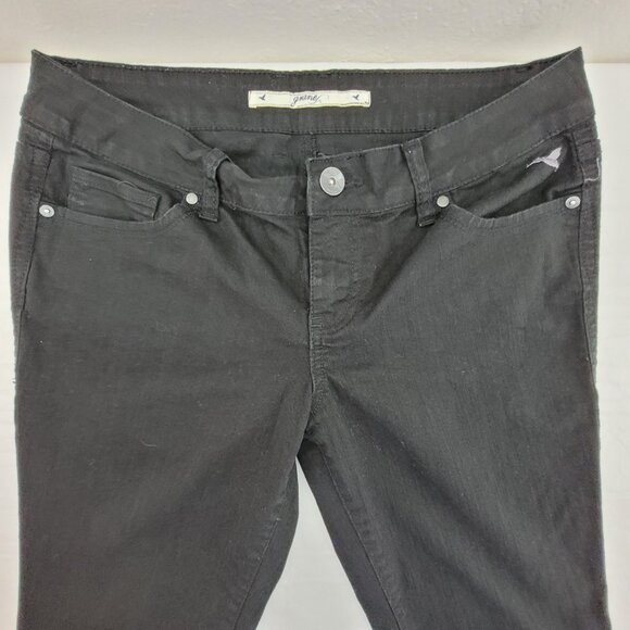 Grane Jeans Women's 11 Black Low Rise Straight Skinny Leg Stretch Cotton Denim - Picture 7 of 15